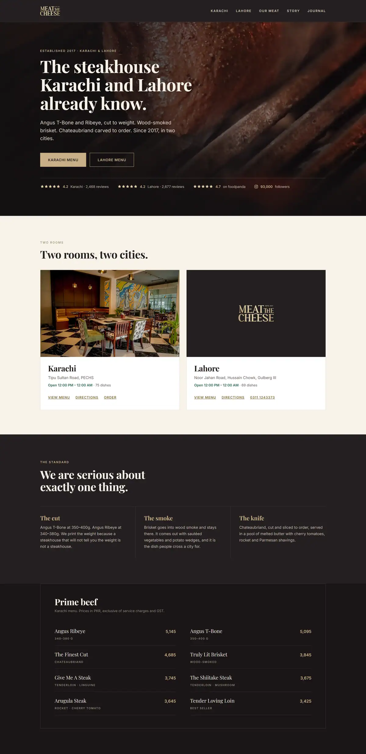 meatthecheese.pk, the page, scrolling